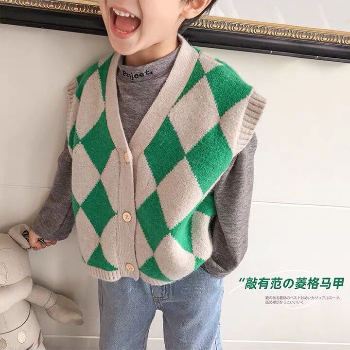 Áo Khoác cardigan Dệt Kim Không Tay Thời Trang Xuân Thu 2023 Dành Cho Bé Trai