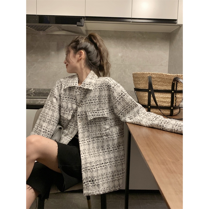 Sxi Áo Sơ Mi Caro Tay Dài Thời Trang retro Cho Nữ