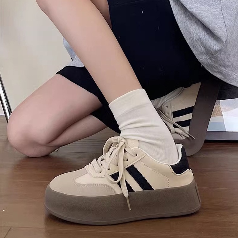 Giày Thể Thao Bằng Da Thật Đế Dày Thời Trang Giản Dị