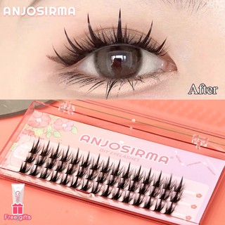   Anjosirma Lông Mi Giả 3D Cong Tự Nhiên 10-13mm C & D Chất lượng cao tái sử dụng M02