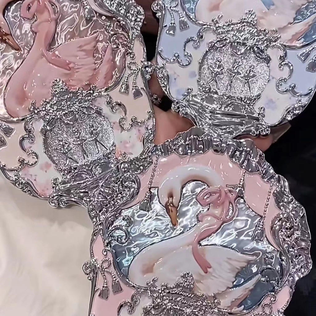 Gương Trang Điểm Cầm Tay Hình Thiên Nga