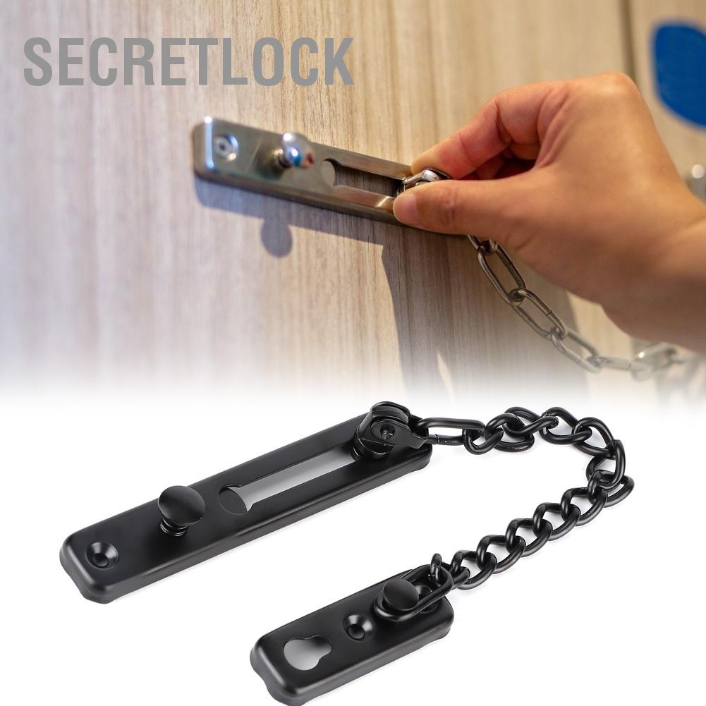 SecretLock Khóa xích chống trộm bền bằng thép không gỉ Bảo vệ an toàn cửa chốt khách sạn tại nhà