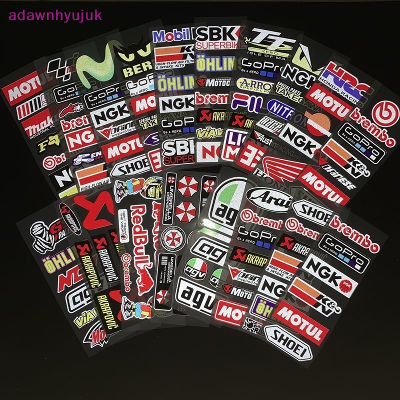 Đề Can Dán Trang Trí Mũ Bảo Hiểm / Dù Che Nắng In Chữ adawnhyujuk Màu laser Độc Đáo Thời Trang vn