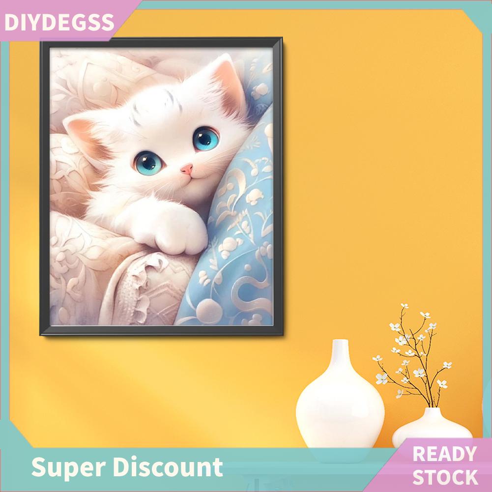 Tranh Thêu Chữ Thập Diy Hình Mèo Bằng cotton Thân Thiện Với Môi Trường 11ct 40x50cm