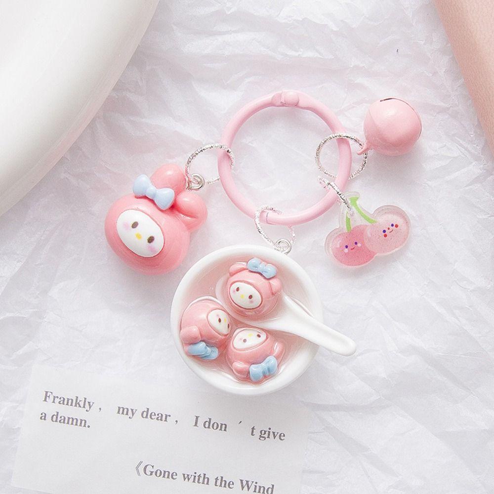 Mmluck cinnamoroll Móc Khóa Hình Mèo kt kuromi / pachacco glutinous / Quả Cầu Cơm Nắm purin my melody Vui Nhộn