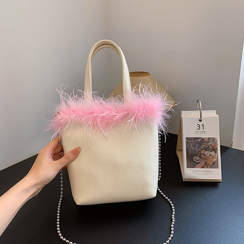 Túi Đeo Chéo Vai Bằng Vải Lông Thời Trang Thu Đông 2023 Kiểu Mới Cho Nữ