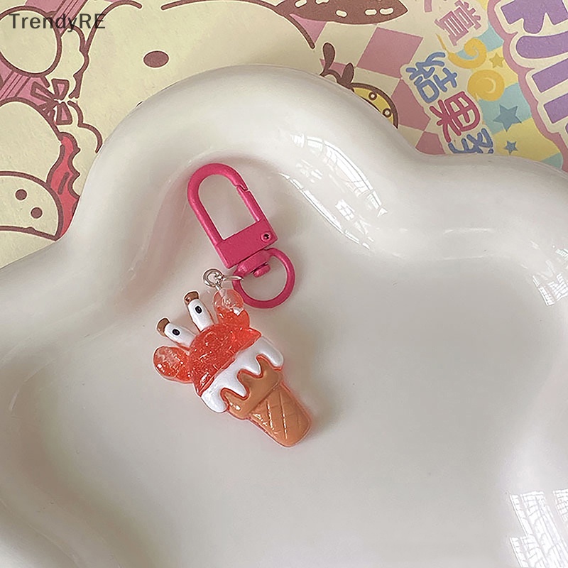 Móc Khóa Hình spongebob / Kem / Trái Tim / Hoạt Hình Thời Trang Mùa Hè Cho Học Sinh