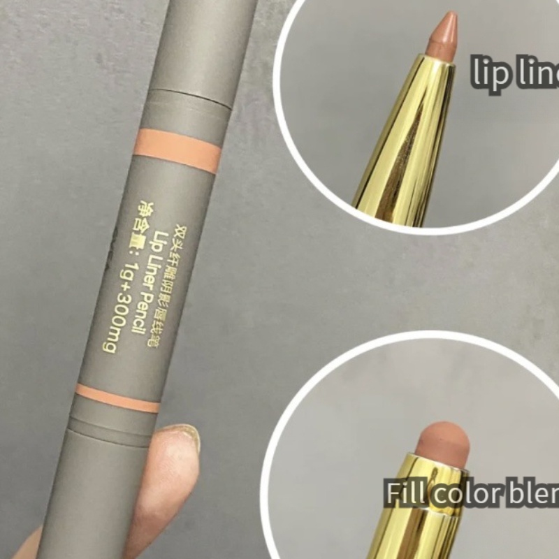 OUTOFOFFICE Son Môi Hai Đầu Kèm Chì Kẻ Viền Môi Hiệu Ứng Lì Không Thấm Nước Làm Trắng Da one Piece