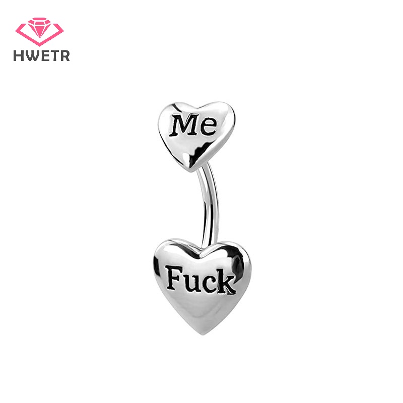 Khuyên Rốn Bằng Thép Không Gỉ Đính Đá zircon Hình Chữ Cái Quyến Rũ Thời Trang Cho Nữ Mới