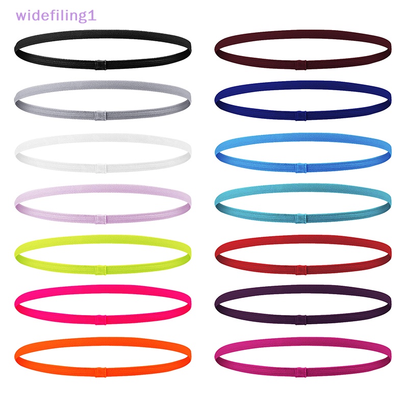 Widefiling1 Băng Đô Thể Thao Màu Trơn Chống Trượt Thấm Hút Mồ Hôi Co Giãn Dành Cho Nam Nữ