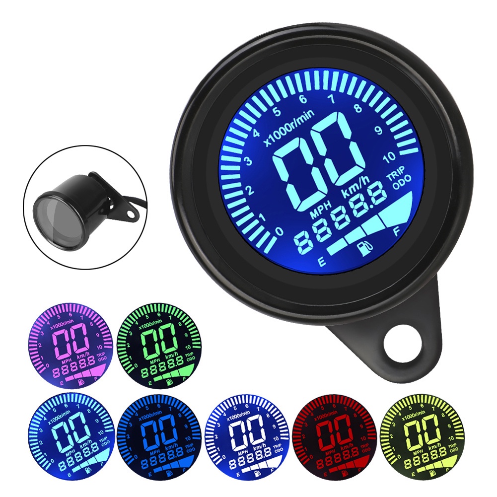 Đồng Hồ Đo Tốc Độ Nhiên Liệu Màn Hình lcd Kỹ Thuật Số Cho Xe Máy atv