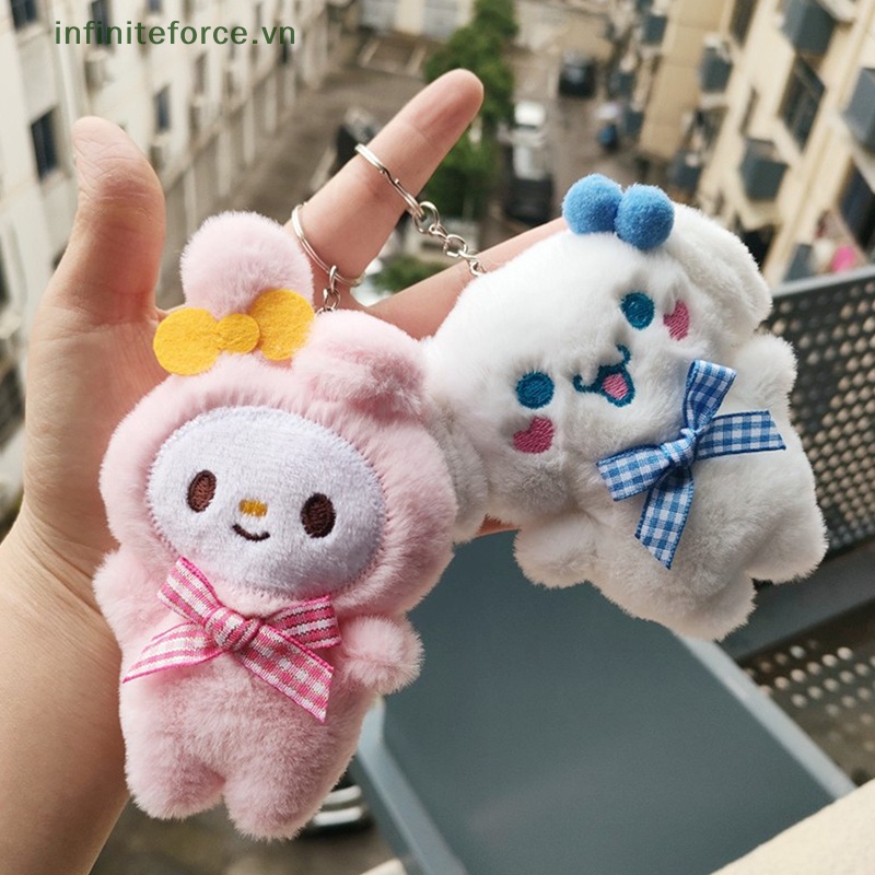 Thú Nhồi Bông kawaii hello kitty kuromi my melody cinnamoroll Quà Tặng Trang Trí Túi Xách