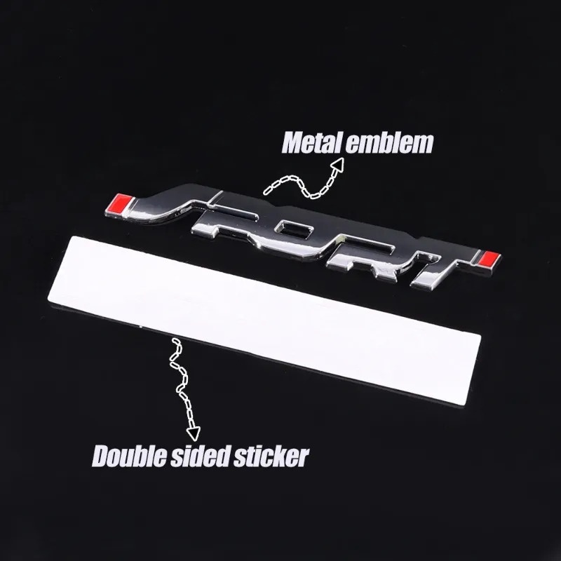 Logo Kim Loại 3d Chống Thấm Nước In Chữ sport Dùng Trang Trí Xe Hơi