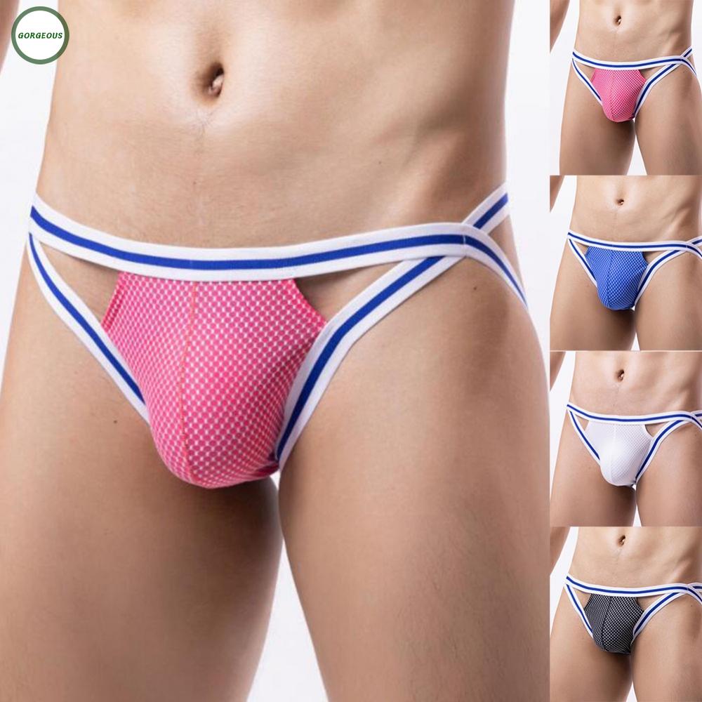 New Coming~Mens Underwear Color Matching Daily Jock Strap Jockstrap Lingerie Nylon#Home Essentialses