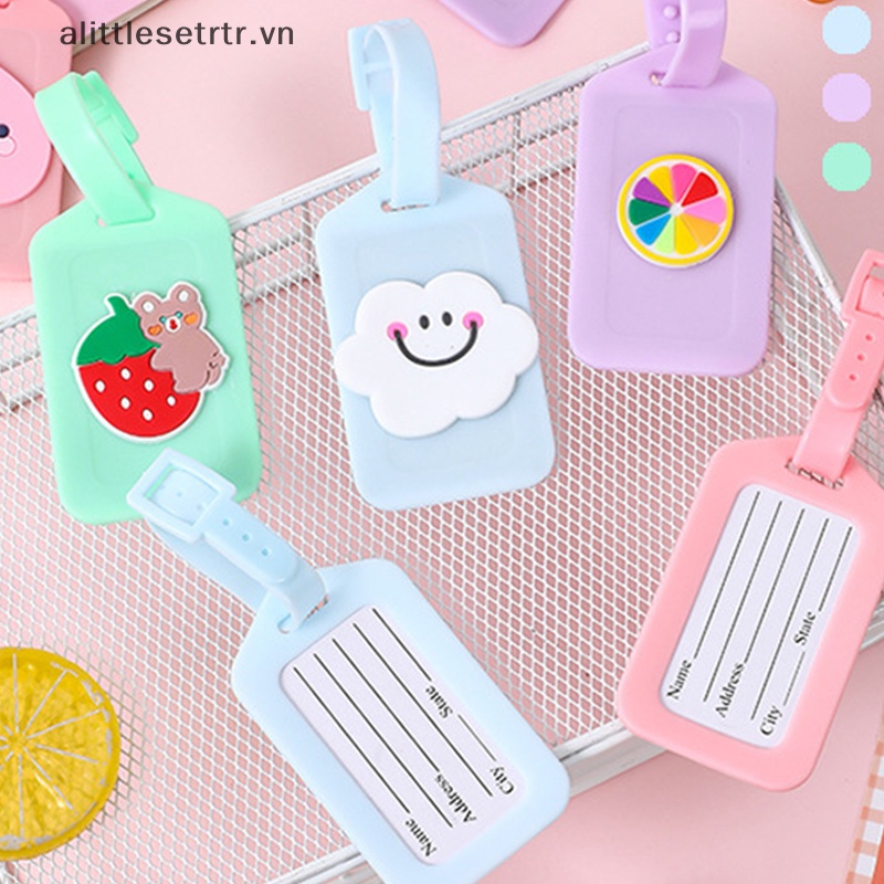 Alittlesetrtr 1 Thẻ Ghi Tên Hành Lý Bằng Nhựa pvc Chống Thấm Nước Họa Tiết Hoạt Hình Sáng Tạo Cho Nam Và Nữ vn
