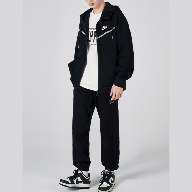 Áo Khoác nike Phản Quang Có Mũ Trùm Cá Tính Dành Cho Nam / Size m-4xl