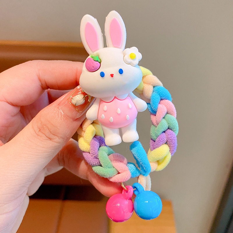 Dây Buộc Tóc Đuôi Ngựa Co Giãn Nhiều Màu Sắc Dày Dặn Dễ Thương Cho Bé Gái