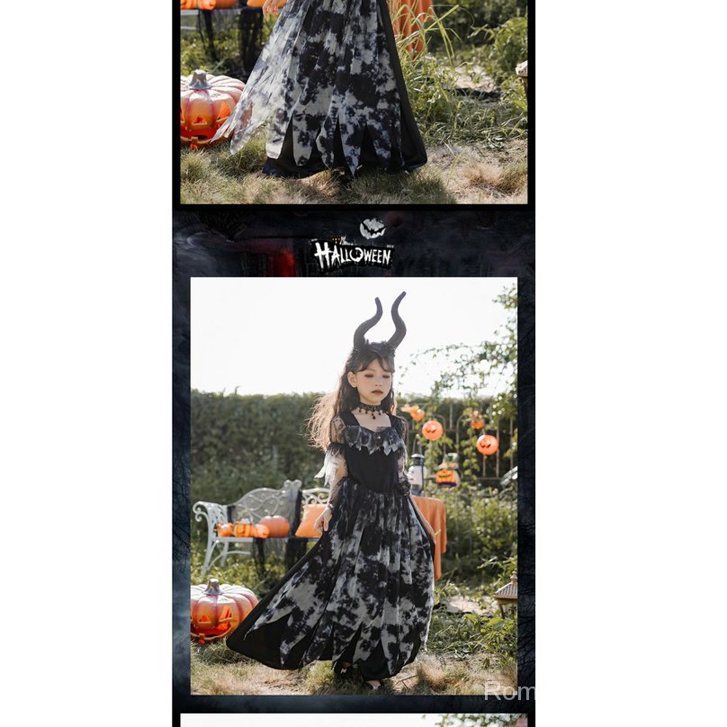 Bộ Đồ Hóa Trang Nữ Hoàng Ma Cà Rồng Cho Bé Gái Dịp halloween