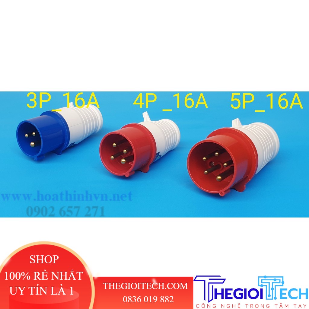 Phích công nghiệp 3 chân, 4 chân, 5 chân 16A - Phích 4F16A