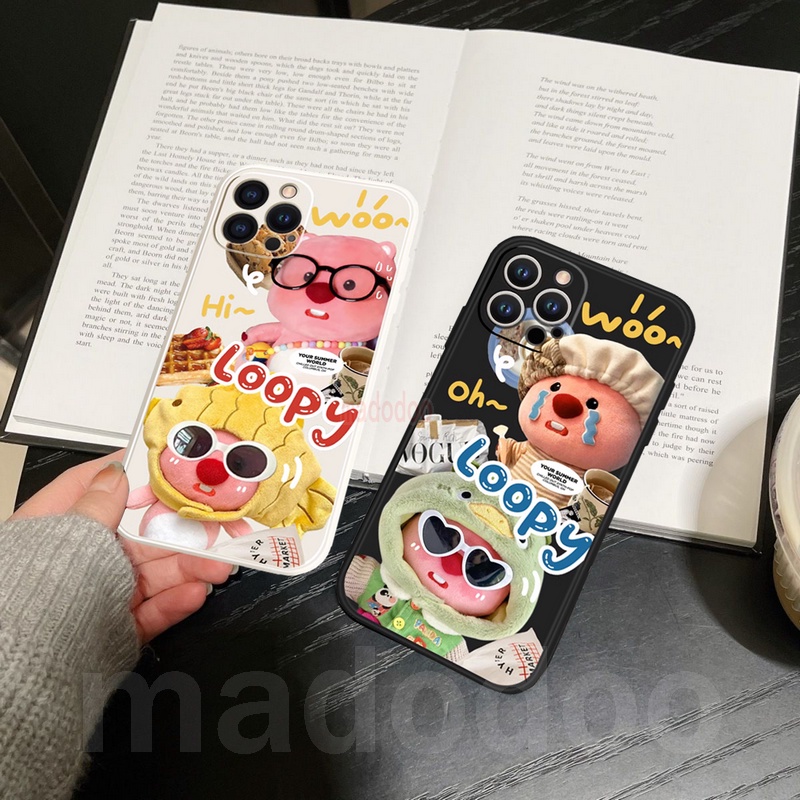 BFF Cartoon Casing Redmi Note 13 Pro+ Plus 11S 10S 11 10 13C 9S 9 8 7 6 5 10C 9T 9A 9C Pro Cute ins cap beaver Loopy Straight edge Fine Hole Couple Anti-fall Soft Phone Back Case Cover MDD 61