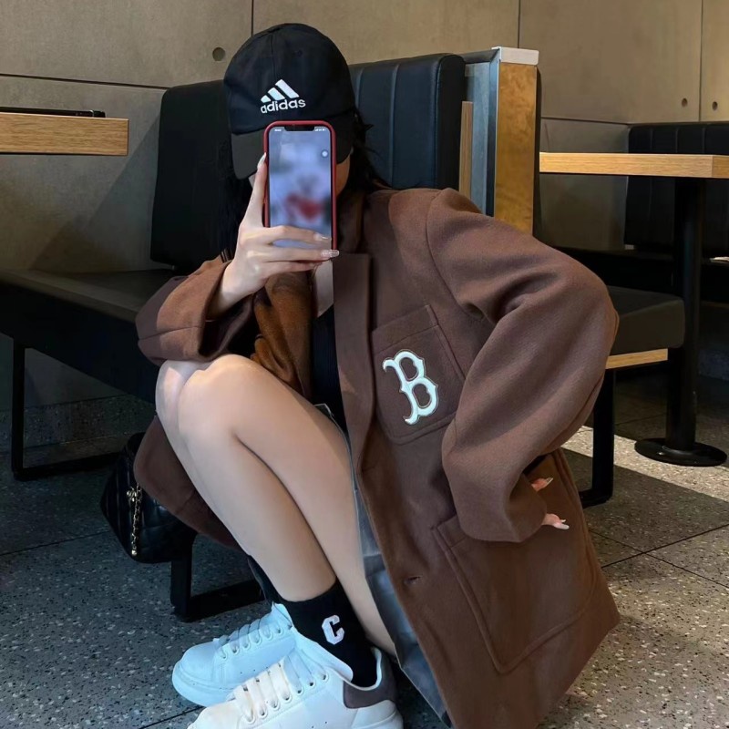 Áo Khoác Vest Chính Hãng 100% Thương Hiệu mlb ny Form Rộng Thời Trang Cho Nam Và Nữ