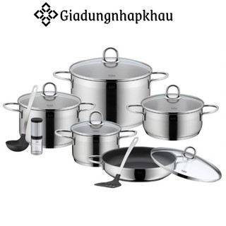 Bộ nồi đức silit diamant 9 món, chất liệu inox, dẫn nhiệt tốt, dùng cho mọi loại bếp, nhập đức, giadungnhapkhau19