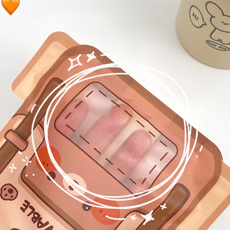 Túi Nhựa Đựng Bánh Kẹo Có Khóa Kéo In Hoạt Hình Nhiều Màu Dễ Thương Cho Bé