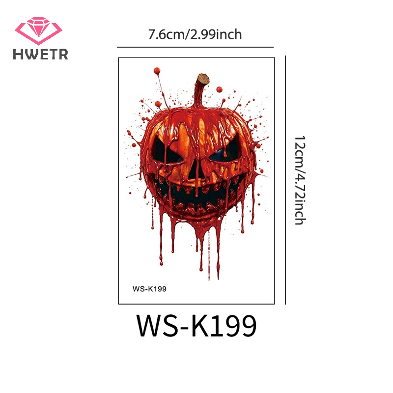 Hình Xăm Dán Kinh Dị Trang Trí halloween Mới