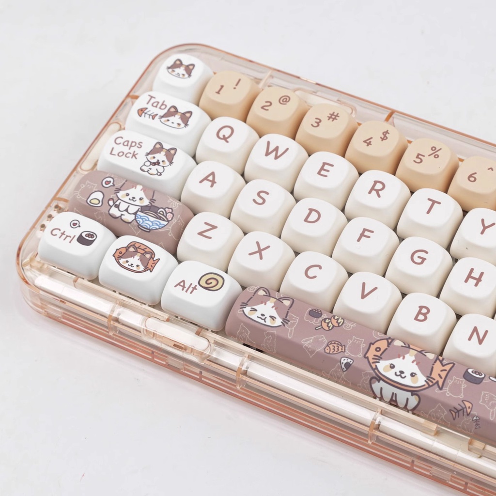 Bộ Sản Phẩm Bàn Phím Cơ 142 Phím Hình Mèo