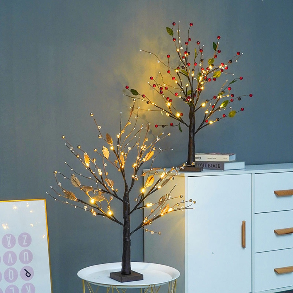 Đèn led Hình Cây Dùng Pin Trang Trí Phòng Khách / Giáng Sinh
