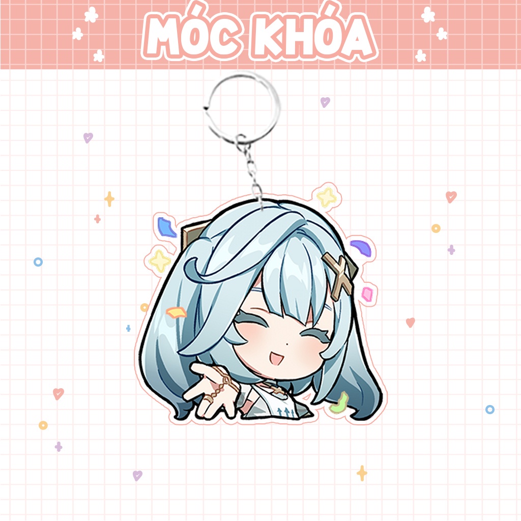 Móc khóa mô hình standee đứng để bàn Faruzan Genshin Impact Lada anime đáng yêu chibi trang trí quà tặng