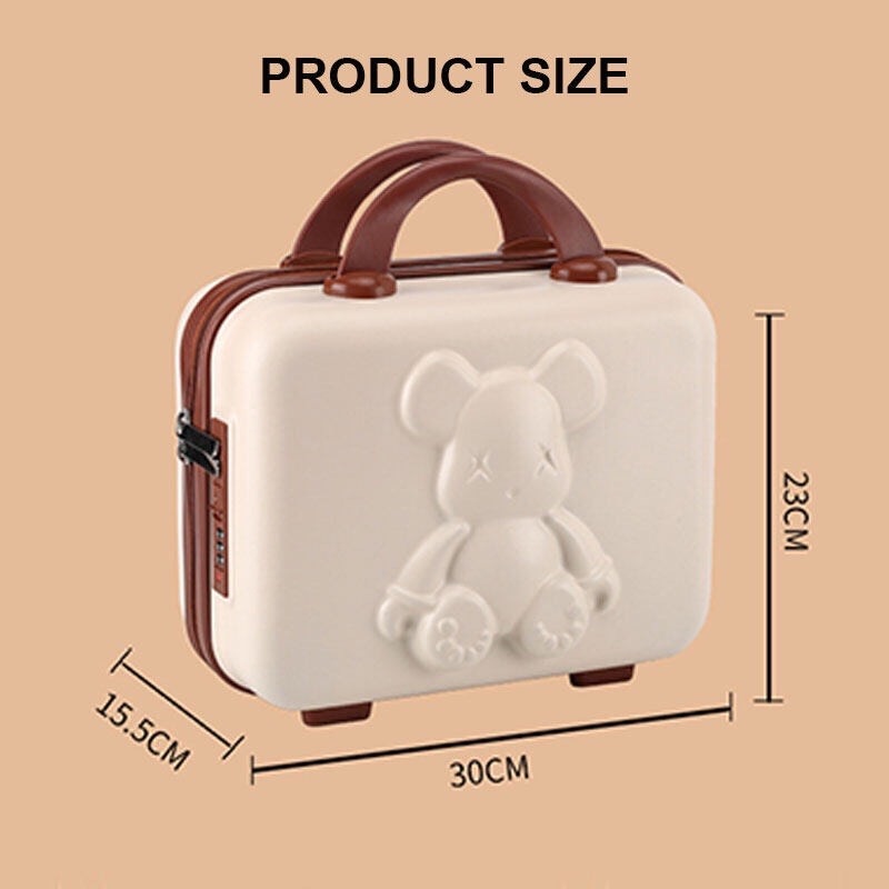 Túi đựng mỹ phẩm có khoá hoa tiết dễ thương mã T23 - Hương Dung Store