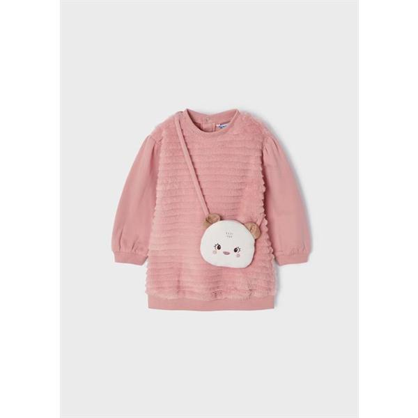 Áo lông Mayoral kèm túi siêu xinh cho bé yêu,lông xịn xò mềm mướt,lớp trong nỉ bông mềm mại siêu ấm cho bé