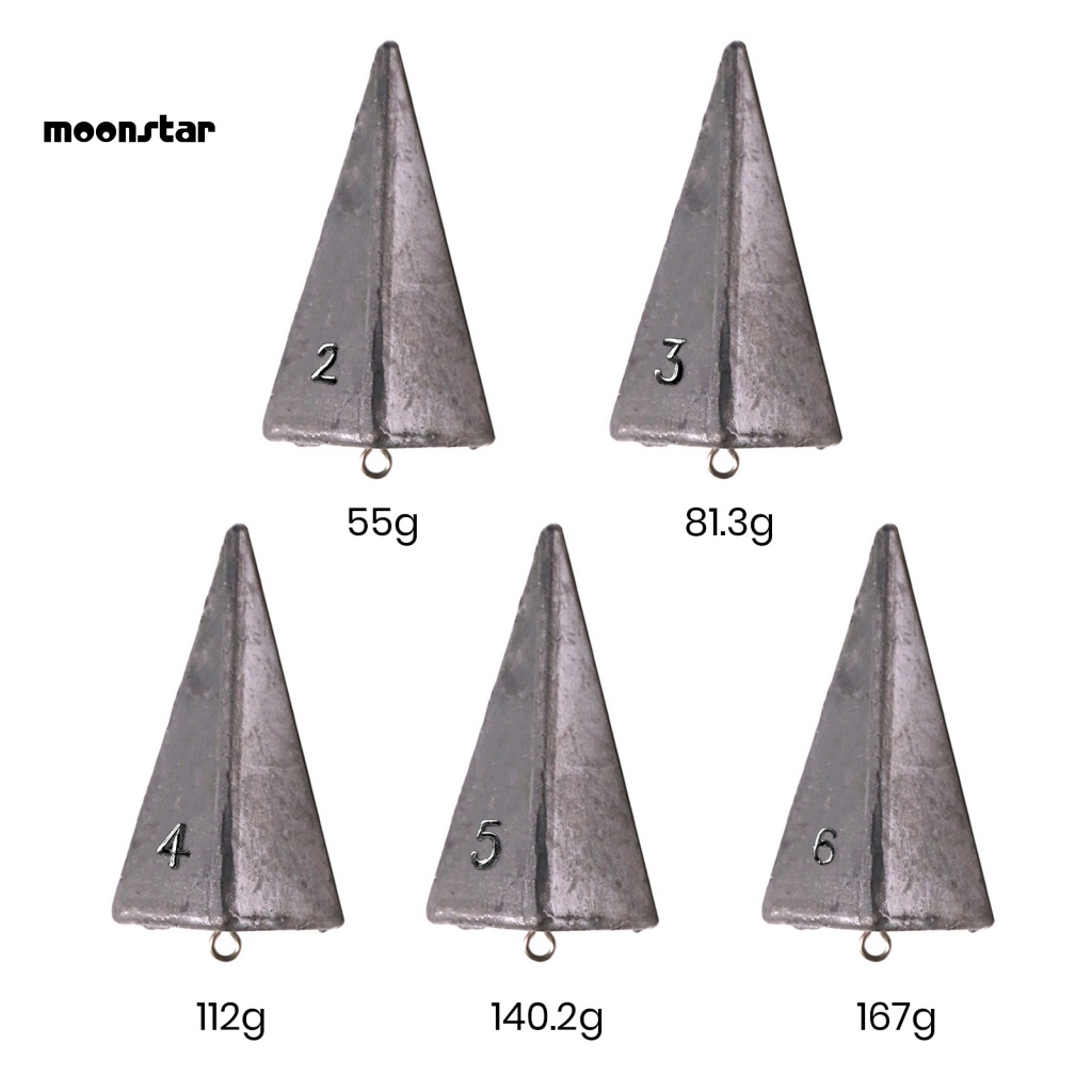 Moo Khối Chì Câu Cá Nước Mặn Hình Kim Tự Tháp 2 / 3 / 4 / 5 / 6oz