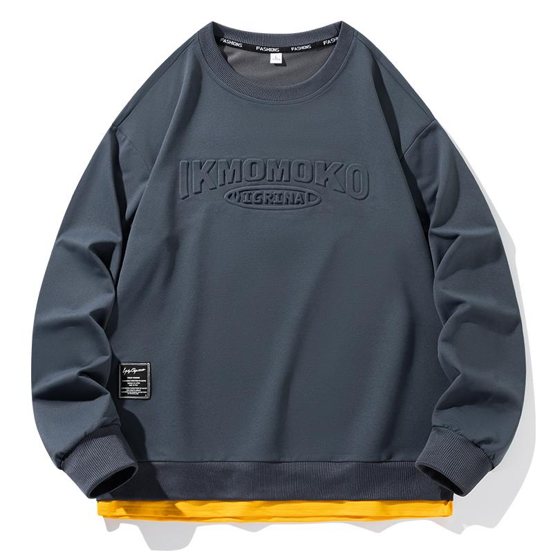 Áo Thun cotton Cổ Tròn Tay Dài Phong Cách Mới Mùa Thu Cho Nam size m-5xl23