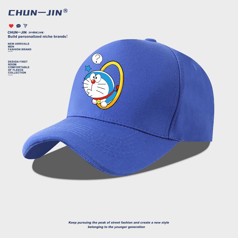 Mũ Lưỡi Trai Vải cotton Thoáng Khí In Hình doraemon Thời Trang unisex 2023