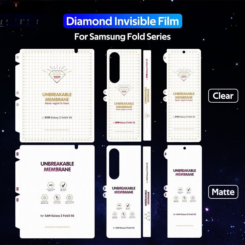 Màng film Nhám Bảo Vệ Màn Hình hd Không Vỡ Cho samsung galaxy z fold 5 / 4 / 3 / 2 / 1 samsung galaxy z fold5 z Fold4