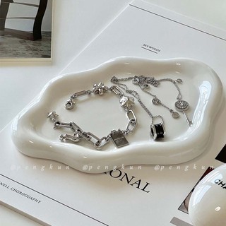 Khay Gốm Một Tầng Nhẹ Trưng Bày Trang Sức / Nước Hoa / Chìa Khóa Cao Cấp