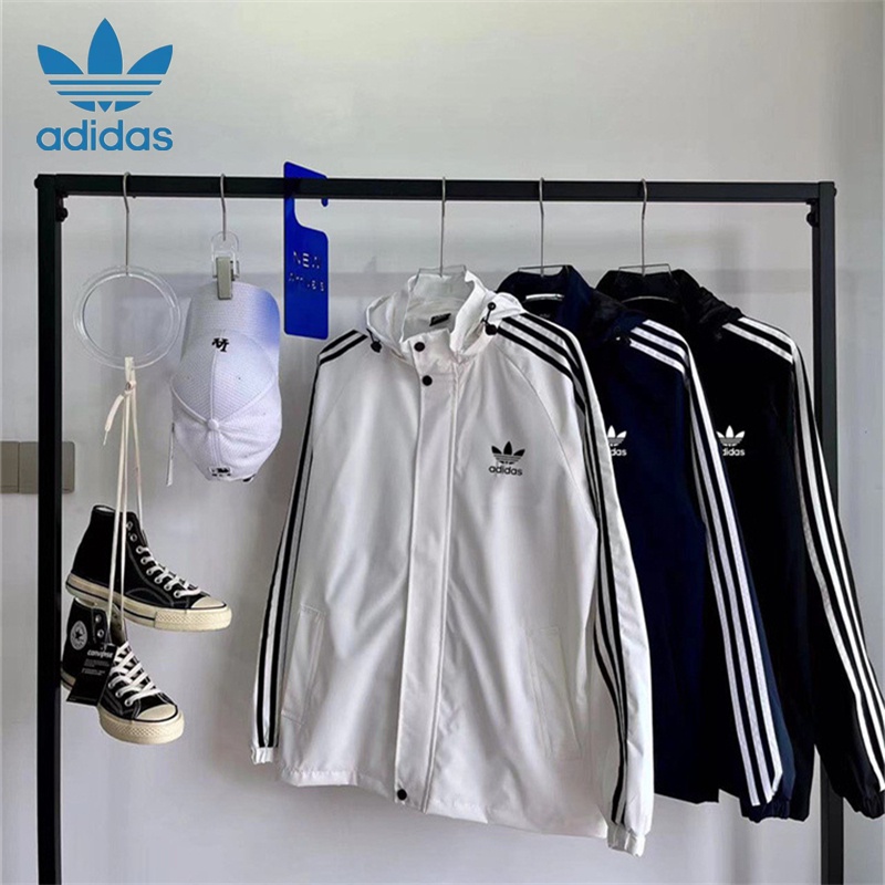 Áo Khoác Gió adidas 100% Chính Hãng Có Nón Tháo Rời Được Thời Trang Cho Nam Và Nữ