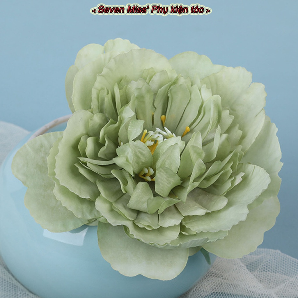 Kẹp Tóc Hình Hoa 11cm Làm Bằng Tay Phong Cách retro