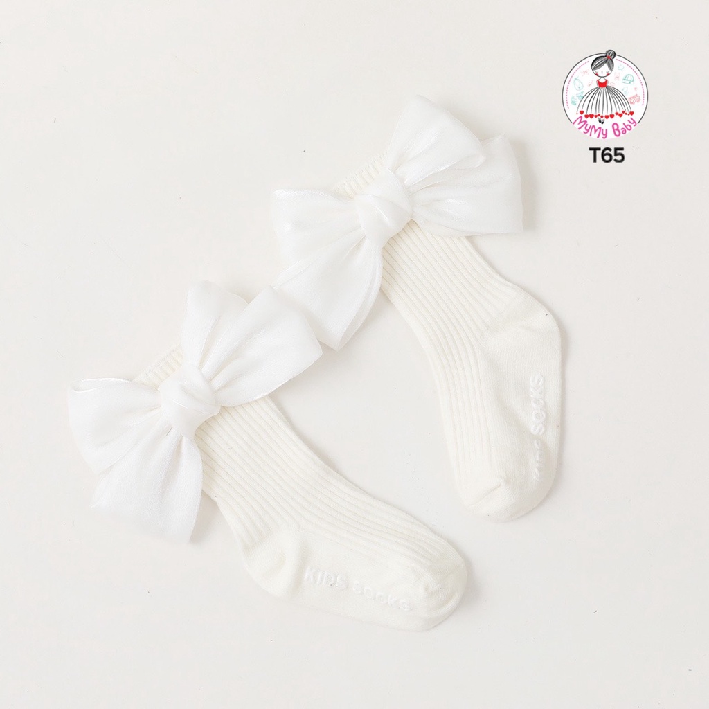 Tất nơ thun gân nhiều màu đế chống trượt