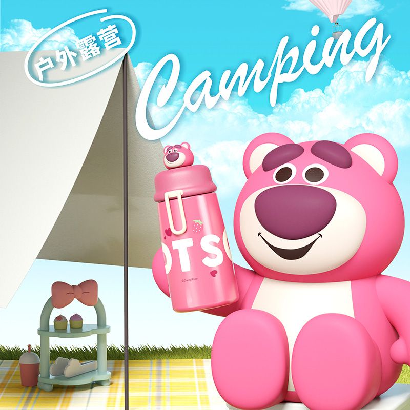 Bình Nước Giữ Nhiệt Bằng Thép Không Gỉ 304 320ml In Họa Tiết Hoạt Hình disney Xinh Xắn