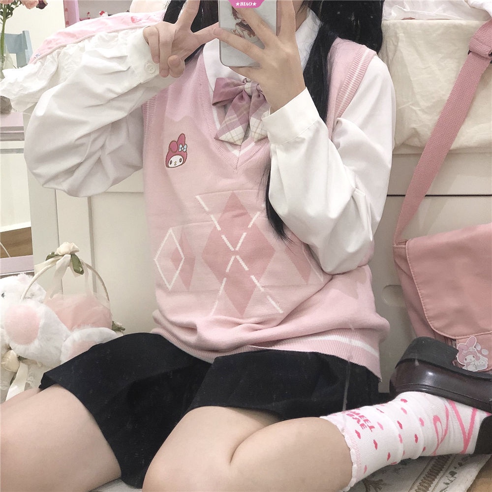 Áo sweater Dệt Kim sanrio cinnamoroll Dáng Rộng Phong Cách Nhật Bản Thời Trang Xuân Thu Cho Nữ