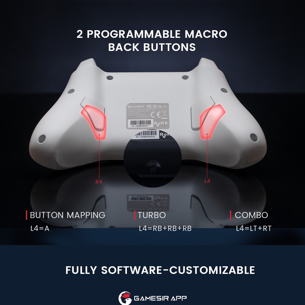 Gamesir Tay Cầm Chơi Game t4 cyclone pro bluetooth Không Dây Cho pc switch ios & android 2.4g