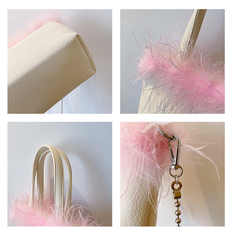 Túi Đeo Chéo Vai Bằng Vải Lông Thời Trang Thu Đông 2023 Kiểu Mới Cho Nữ