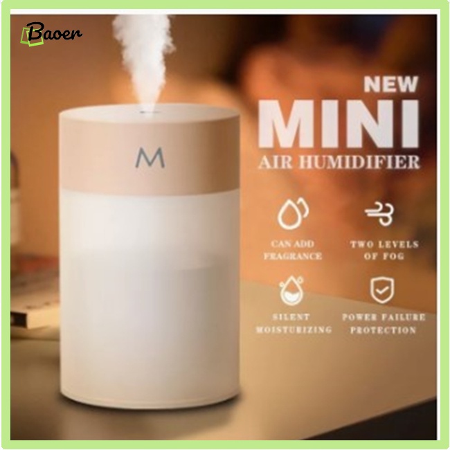 Máy Tạo Độ Ẩm Không Khí mini 100% Chính Hãng 260ml Có Đèn Và usb