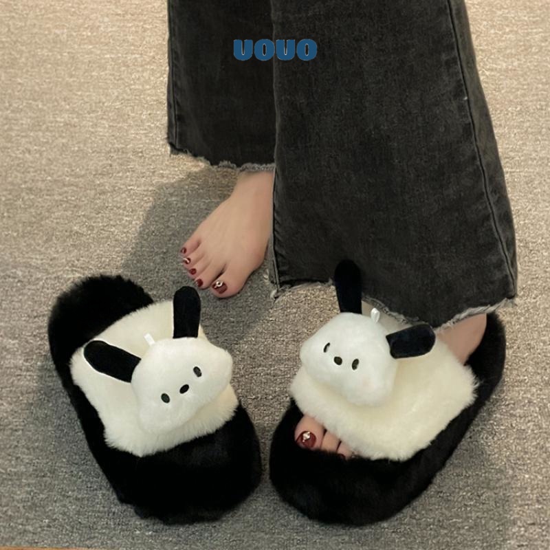 UOUO Dép lông nữ 7CM Dép Thời Trang Đơn Giản Cho Nữ dép bánh mì Êm ái Nổi bật Chống bám bụi Trẻ trung FMR23A0SLR 43Z231024