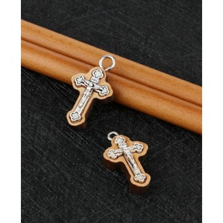 Set 10 mặt vòng cổ hình thánh giá bằng gỗ