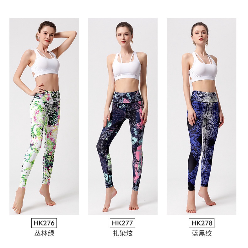 Quần Tập yoga Lưng Cao Co Giãn Thấm Hút Mồ Hôi Nhanh Khô Phong Cách Âu Mỹ Mới Dành Cho Nữ