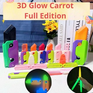 Mới đồ chơi thẻ nhấn tạo hình cà rốt / dao / bướm 3d phát sáng độc đáo cho bé